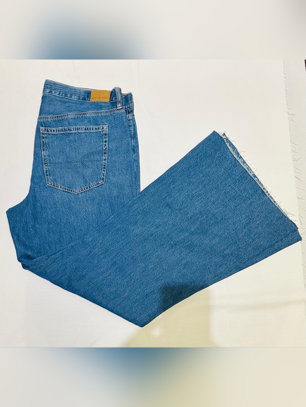 American Eagle Outfitters Light Blue Denim Jeans - Size 14 - Picture 8 of 10